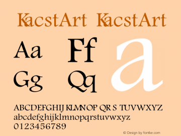 KacstArt 1 Font Sample
