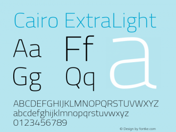 Cairo-ExtraLight Version 2.009; ttfautohint (v1.5.33-1714) -l 8 -r 50 -G 200 -x 0 -D latn -f arab -w G -W -c -X 