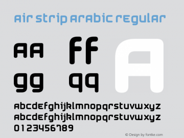 AirStripArabic Version 1.00 July, 2012, initial release Font Sample