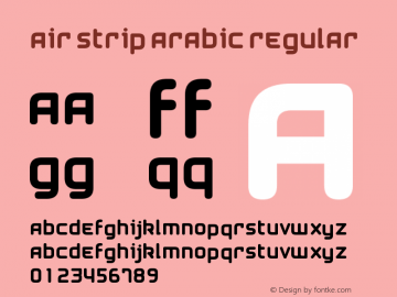 AirStripArabic Version 1.00 July, 2012, initial release Font Sample