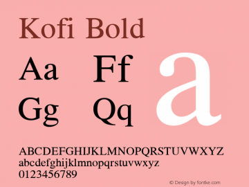 Kofi Bold 1.1图片样张