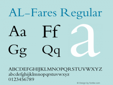 AL-Fares Version 2.0 Font Sample