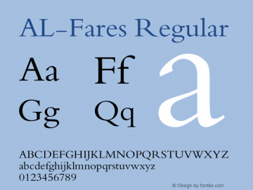 AL-Fares Version 2.0 Font Sample