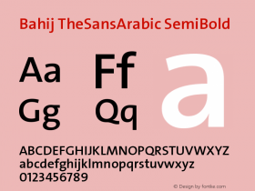 Bahij TheSansArabic-SemiBold Version 1.10 October 23, 2016 Font Sample