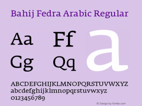 Bahij Fedra Arabic Version 1.00 April 22, 2013, initial release Font Sample