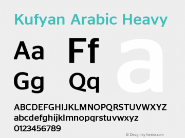 KufyanArabic-Heavy Version 1.000图片样张