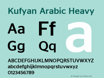 KufyanArabic-Heavy Version 1.000 Font Sample