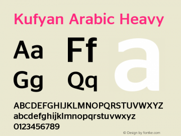 KufyanArabic-Heavy Version 1.000图片样张