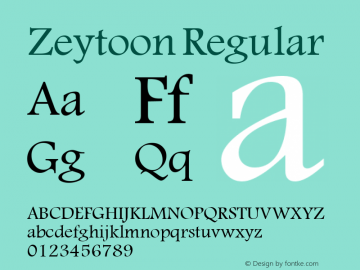 Zeytoon Macromedia Fontographer 4.1 19/05/02 Font Sample
