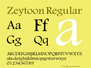 Zeytoon Macromedia Fontographer 4.1 19/05/02 Font Sample