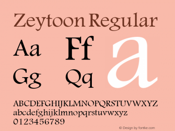Zeytoon Macromedia Fontographer 4.1 19/05/02 Font Sample