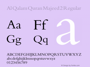 Al Qalam Quran Majeed 2 Version 2.00 December 2, 2009 Font Sample