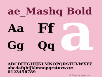 ae_Mashq Bold AGA v1.00 25 May 1995图片样张