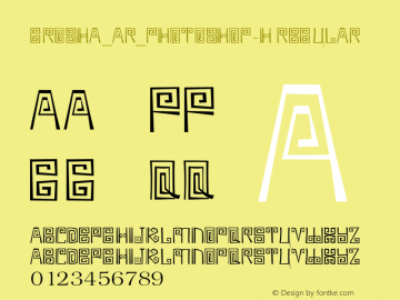 grosha_ar_photoshop-H Version 1.00 March 12, 2013, initial release Font Sample