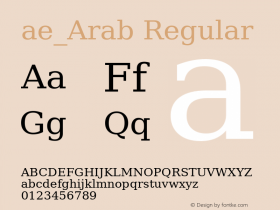 ae_Arab Version 1; May 20, 2003 Font Sample