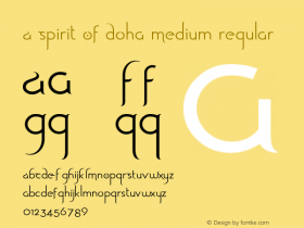 A Spirit Of Doha Medium Version 1.001 January 30, 2012 Font Sample