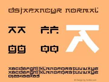 DSJapanCyr Normal 1.0rus; D-Studio; Dubina Nikolay; 1998; Moscow Font Sample