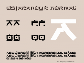 DSJapanCyr Normal 1.0rus; D-Studio; Dubina Nikolay; 1998; Moscow Font Sample