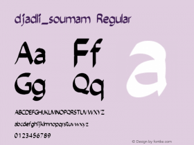 djadli_soumam Version 1.000 Font Sample