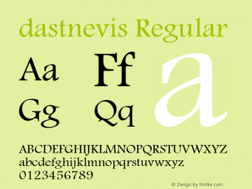 dastnevis Version 1.01 Font Sample