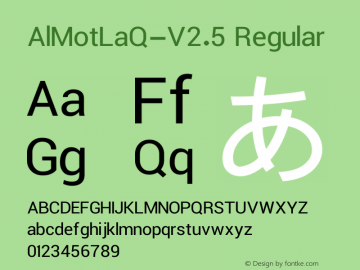 AlMotLaQ-V2.5 V2.5 - 1434 Font Sample