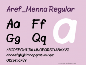 Aref_Menna Version 1.000 Font Sample