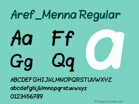 Aref_Menna Version 1.000 Font Sample