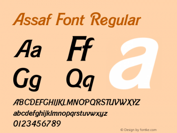 Assaf Font Version 1.002;PS 001.002;hotconv 1.0.70;makeotf.lib2.5.58329图片样张