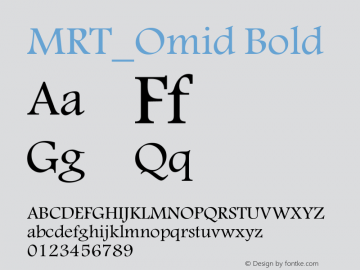 MRT_Omid Bold Modified:1995-2010 MRT www.win2farsi.com图片样张