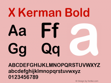 X Kerman Bold Version 1.8图片样张