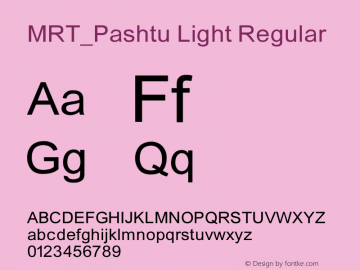 MRT_Pashtu Light Modified:1995-2009 MRT www.win2farsi.com Font Sample