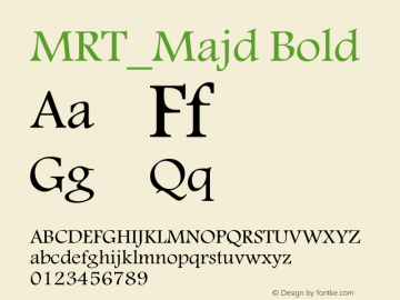 MRT_Majd Bold Modified:1995-2010 MRT www.win2farsi.com Font Sample