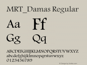 MRT_Damas Modified:1995-2009 MRT www.win2farsi.com Font Sample