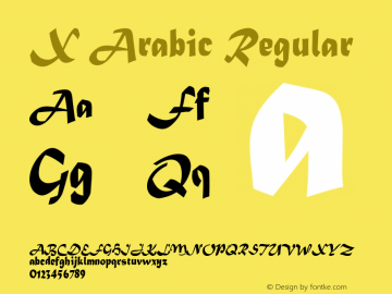 X Arabic Version 1.8 Font Sample