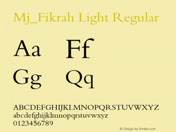 Mj_Fikrah Light Version 2.20图片样张