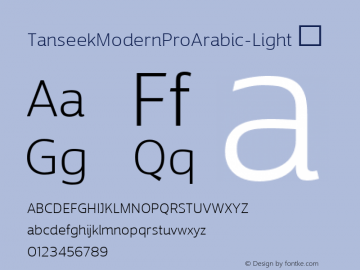 ☞Tanseek Modern Pro Arabic Light Version 1.000;com.myfonts.easy.mti.tanseek-modern.pro-light.wfkit2.version.3N3q Font Sample