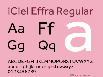 iCielEffra-Regular Version 1.112 August 25, 2015 Font Sample
