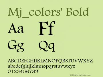 Mj_colors' Bold Version 2.00图片样张