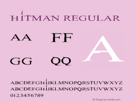 Hitman Version 1.0 Font Sample