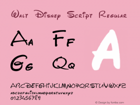 Walt Disney Script 3.0.2000图片样张