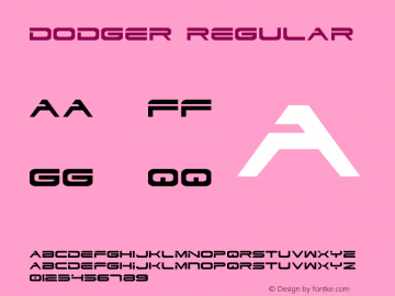 Dodger 1 Font Sample