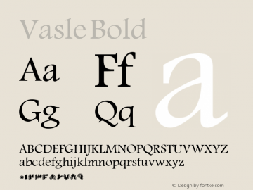 Vasle Bold Macromedia Fontographer 4.1 18/05/02 Font Sample