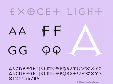 Exocet Light Altsys Fontographer 4.0.2 4/26/96 Font Sample