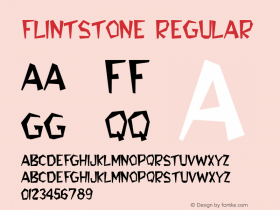 Flintstone Regular Altsys Fontographer 3.5  3/3/93 Font Sample