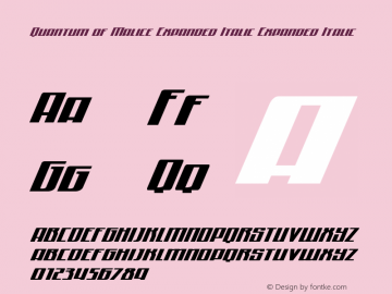 Quantum of Malice Expanded Italic Version 1.0; 2013图片样张