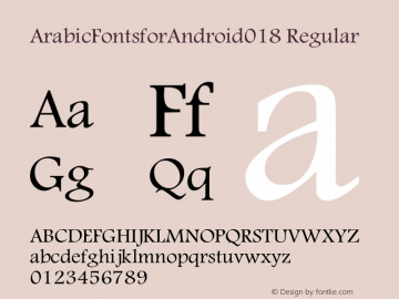 ArabicFontsforAndroid018 Version 1.0.0 Font Sample