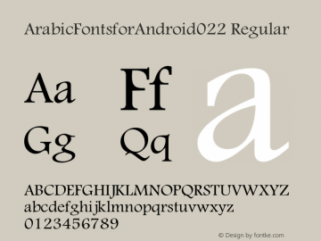 ArabicFontsforAndroid022 Version 1.0.0 Font Sample