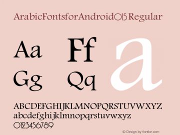 ArabicFontsforAndroid015 Version 1.0.0 Font Sample