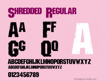 Shredded 001.000 Font Sample