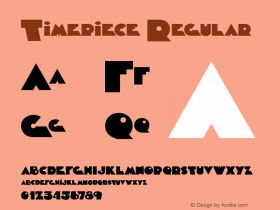 Timepiece ver1.2 - 01/18/2001 Font Sample